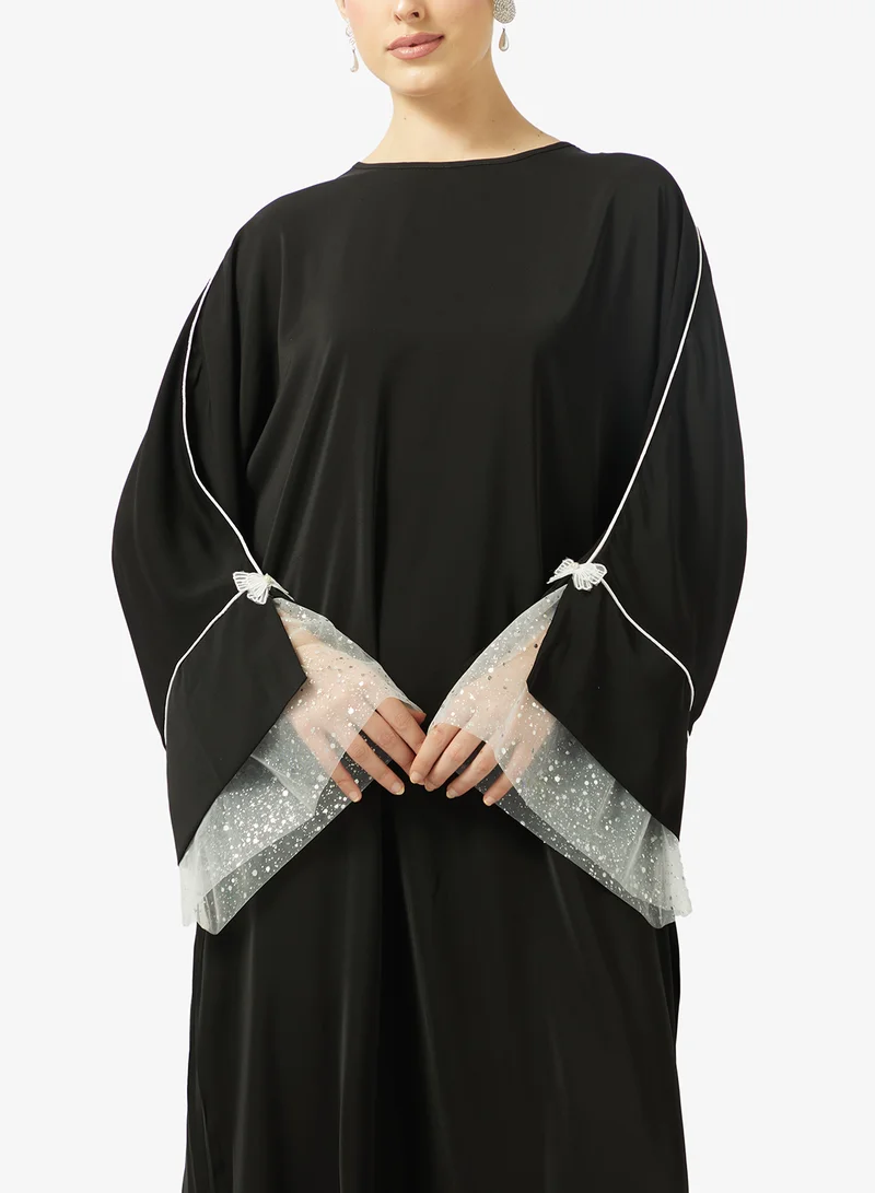 Khizana  Abaya With Ruffle Sleeves for Women | Best Price UAE
